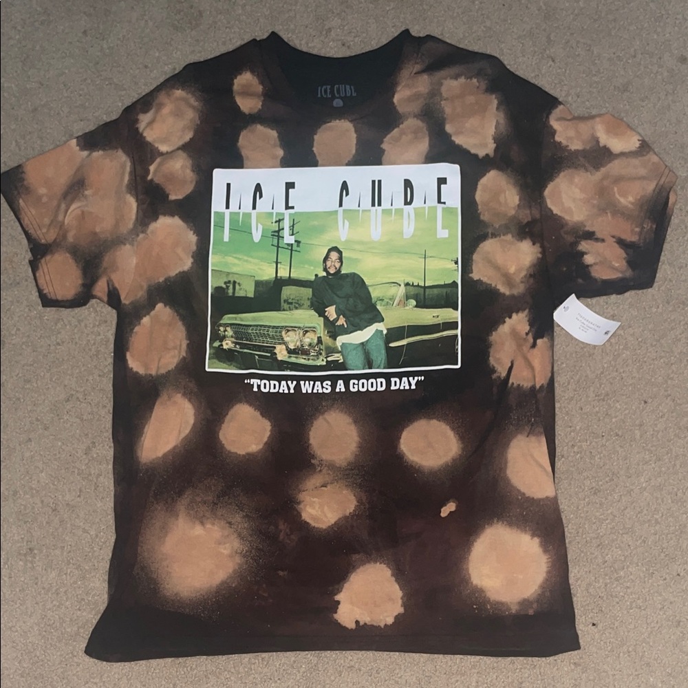 Ice Cube Graphic Tee - Brown and Black